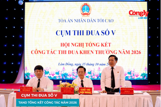 Cụm thi đua số V - TAND tổng kết công tác năm 2026