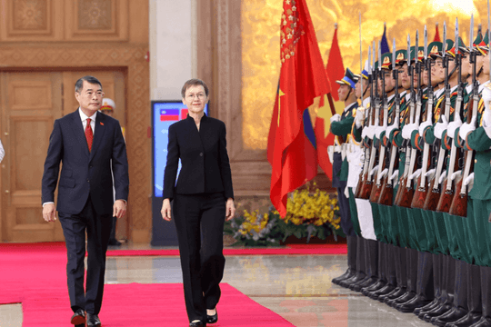 Thủ tướng Lê Minh Hưng chủ trì lễ đón chính thức Thủ tướng Liechtenstein
