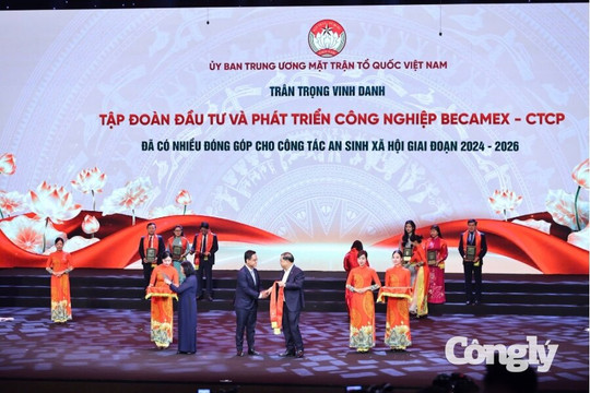 Đóng góp bền bỉ cho an sinh, xã hội, Becamex được MTTQ Trung ương vinh danh