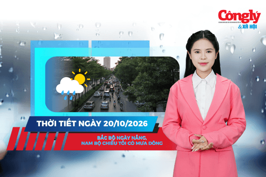 Thời tiết ngày 20/10: Bắc Bộ ngày nắng, Nam Bộ chiều tối có mưa dông