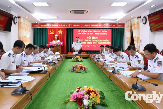 BTL Vùng Cảnh sát biển 4 tổng kết công tác thi đua, khen thưởng và phong trào thi đua Quyết thắng