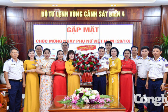 BTL Vùng Cảnh sát biển 4 gặp mặt chúc mừng Ngày Phụ nữ Việt Nam 20/10