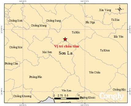 Sơn La xảy ra 2 trận động đất liên tiếp tại khu vực xã Tà Hộc