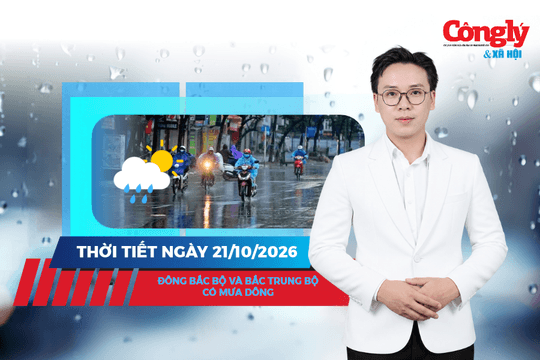 Thời tiết ngày 21/10: Đông Bắc Bộ và Bắc Trung Bộ có mưa dông