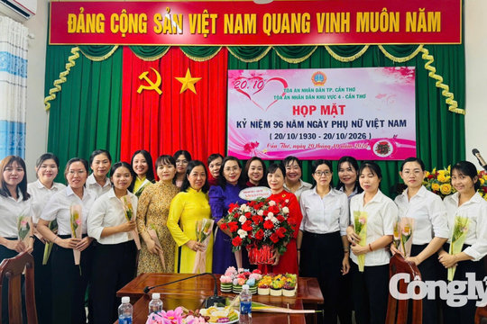 TAND khu vực 4- Cần Thơ họp mặt kỷ niệm Ngày Phụ nữ Việt Nam