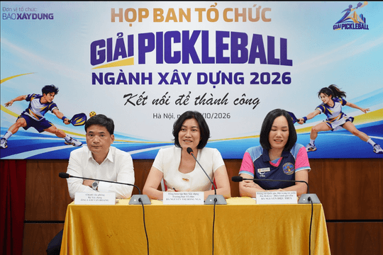 Ngành Xây dựng tổ chức Giải Pickleball 2026 với 500 vận động viên tranh tài