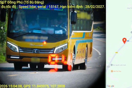 Chỉ trong 1 ngày phát hiện 33 trường hợp vi phạm tốc độ trên đường Hồ Chí Minh
