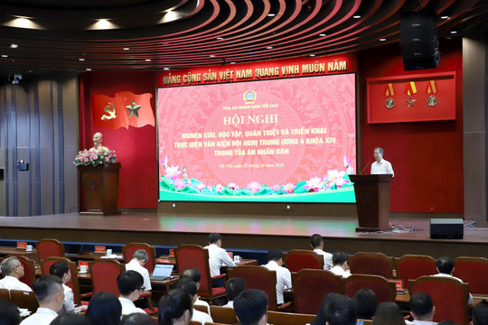 Chánh án TANDTC Nguyễn Văn Quảng chỉ đạo triển khai Văn kiện Hội nghị Trung ương 4
