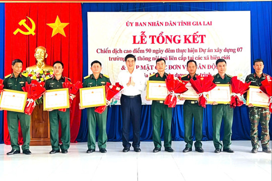 Chiến dịch cao điểm xây dựng trường học biên giới: Cán bộ, chiến sĩ góp hơn 77 ngàn ngày công