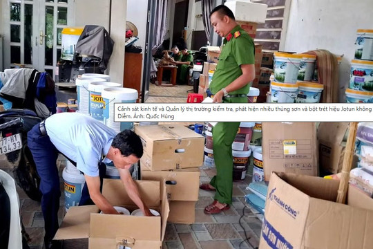 Khởi tố chủ cửa hàng kinh doanh sơn, bột trét Jotun giả