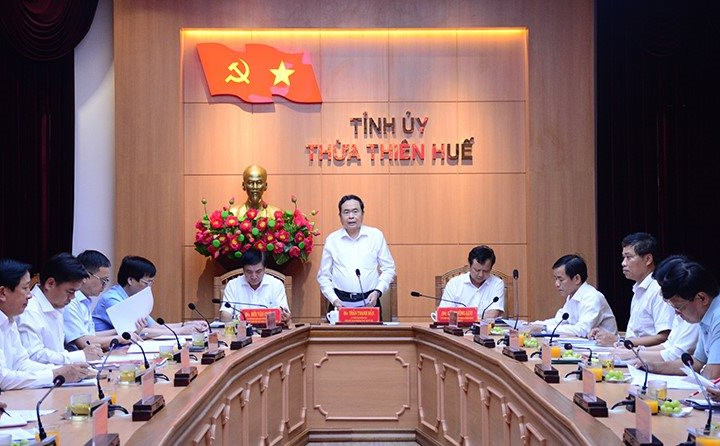 Đoàn kiểm tra của Bộ Chính trị làm việc tại tỉnh Thừa Thiên Huế