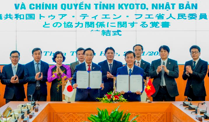 Tăng cường quan hệ hữu nghị, hợp tác giữa Thừa Thiên Huế và Kyoto