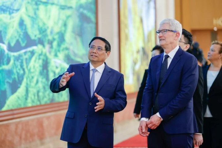 Thủ tướng Phạm Minh Chính tiếp CEO Tim Cook của tập đoàn Apple
