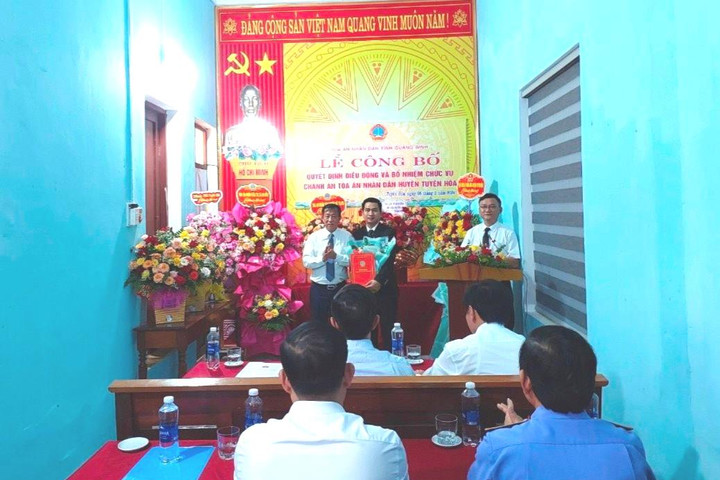 Bổ nhiệm Chánh án TAND huyện Tuyên Hóa
