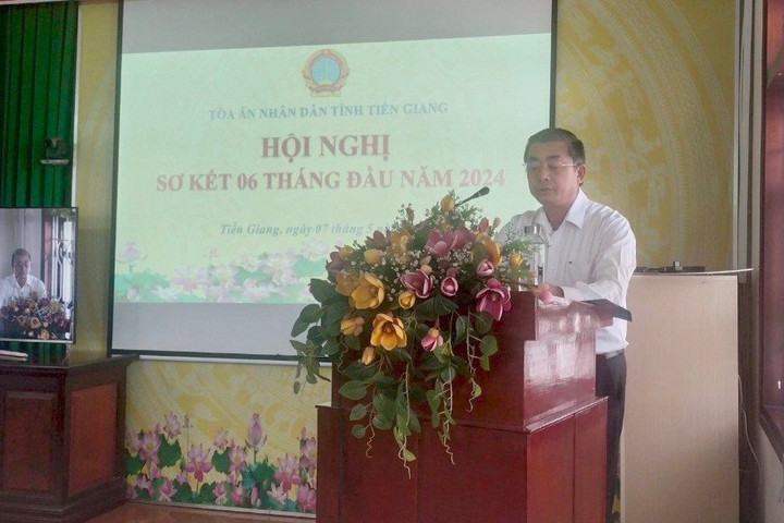 TAND hai cấp tỉnh Tiền Giang tổ chức hội nghị sơ kết 6 tháng đầu năm 2024