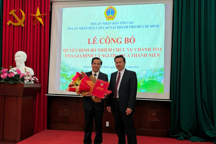 Bổ nhiệm Chánh tòa Tòa Gia đình và người chưa thành niên TAND cấp cao tại TP.HCM
