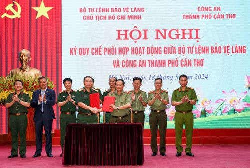 Công an TP Cần Thơ và Bộ Tư lệnh Bảo vệ Lăng Chủ tịch Hồ Chí Minh ký kết quy chế phối hợp