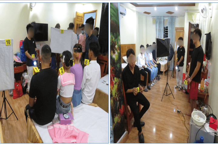 Triệt phá ổ nhóm tổ chức livestream cảnh khiêu dâm trên ứng dụng nước ngoài