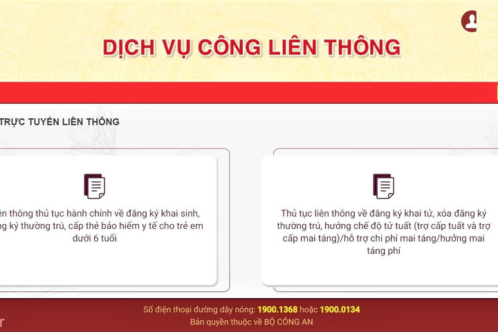Hướng dẫn liên thông các thủ tục hành chính cho trẻ em dưới 6 tuổi