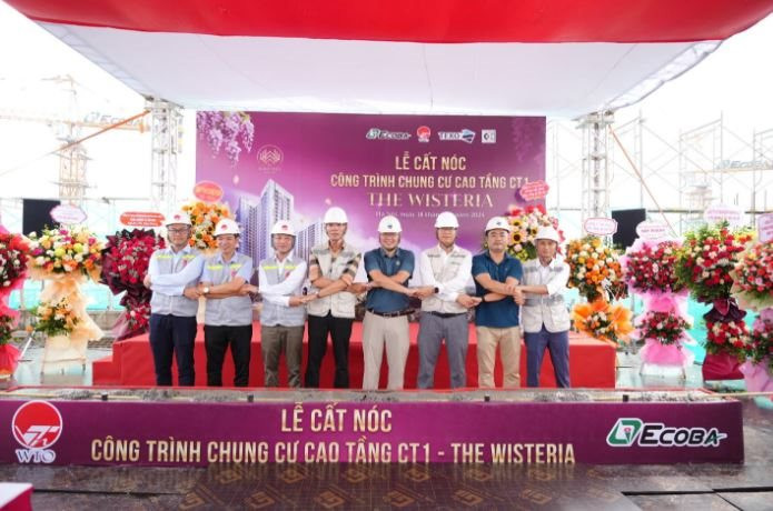 Dự án The Wisteria cất nóc vượt tiến độ