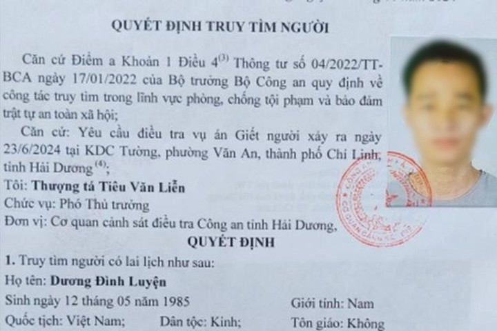 Truy tìm nghi phạm sát hại 2 mẹ con bạn gái