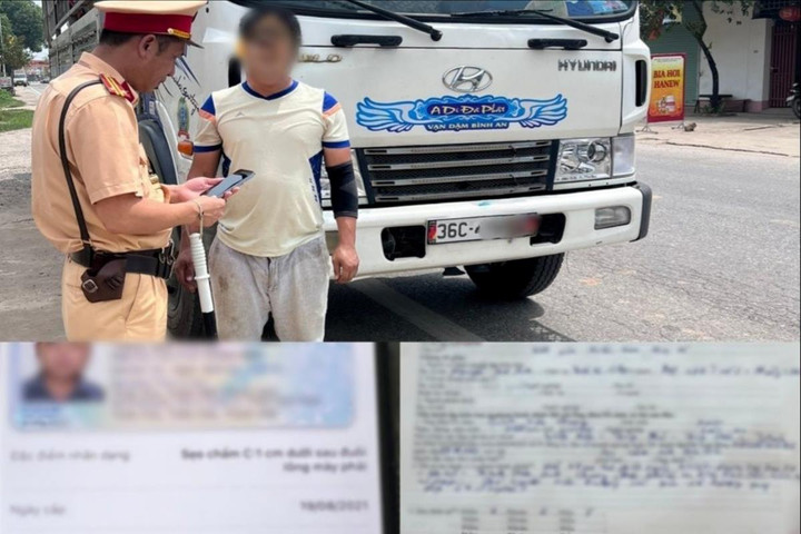 Thanh Hóa: Tạm giữ 6 giấy phép lái xe trên môi trường điện tử