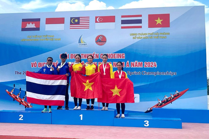 Tay chèo người Nghệ tiếp tục giành 4 huy chương vàng và 1 huy chương bạc tại Giải đua thuyền rowing, canoeing Đông Nam Á