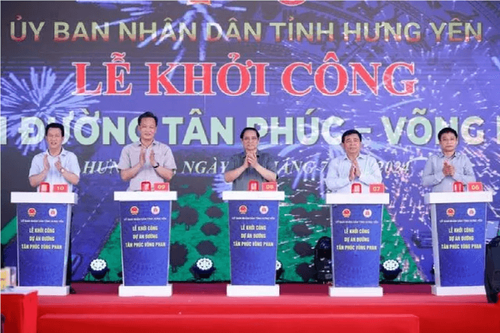 Hưng Yên: Khởi công xây dựng dự án đường Tân Phúc - Võng Phan gần 3.000 tỷ đồng