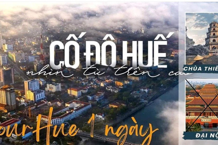 Cơ quan chức năng lên tiếng vụ quảng cáo tour du lịch Huế đăng hình Tử Cấm Thành