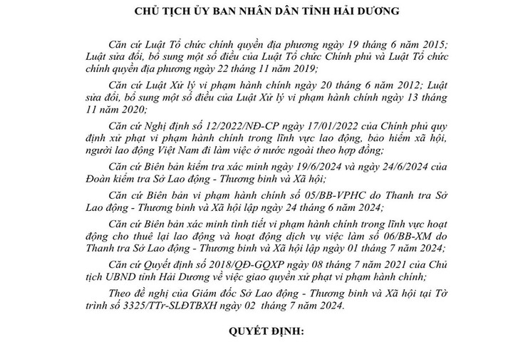 Xử phạt Công ty Cổ phần THI Global số tiền 230 triệu đồng