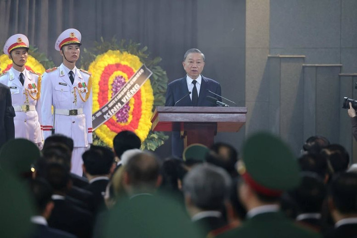 Toàn văn lời điếu tại Lễ truy điệu Tổng Bí thư Nguyễn Phú Trọng