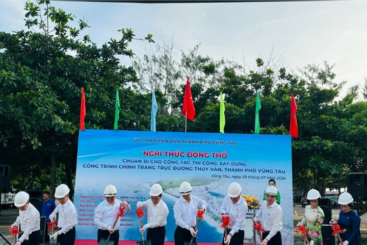 Bà Rịa – Vũng Tàu: Tổ chức lễ động thổ dự án chỉnh trang trục đường Thùy Vân-Bãi Sau