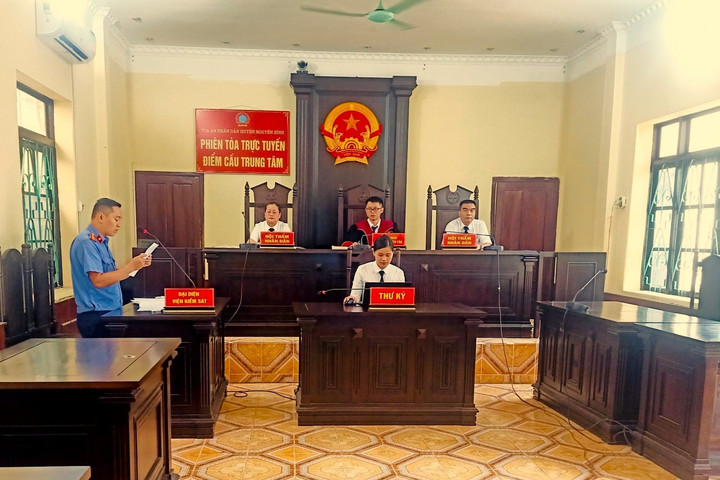 TAND huyện Nguyên Bình tổ chức phiên tòa rút kinh nghiệm trực tuyến