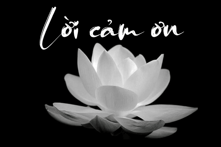 Lời cảm ơn của gia đình cụ bà Nguyễn Thị Hà Thảnh