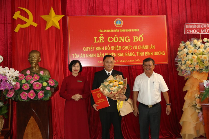 Bổ nhiệm Chánh án TAND huyện Bàu Bàng