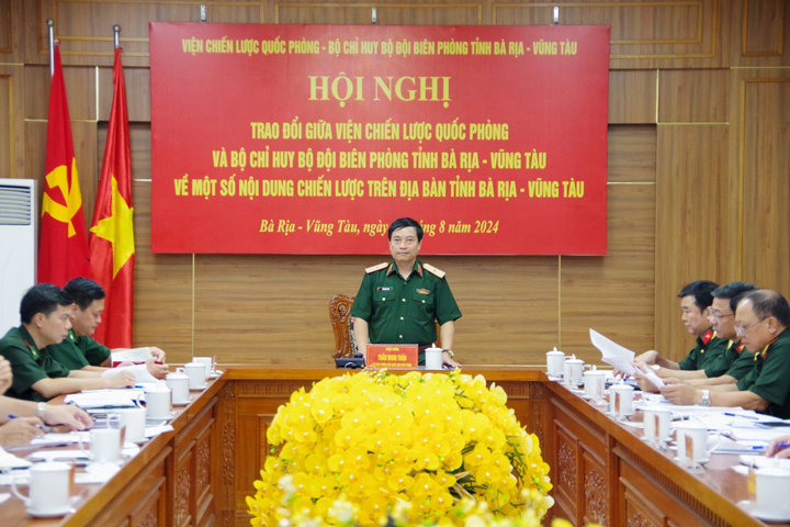 Viện Chiến lược Quốc phòng làm việc tại Bộ Chỉ huy BĐBP tỉnh Bà Rịa – Vũng Tàu