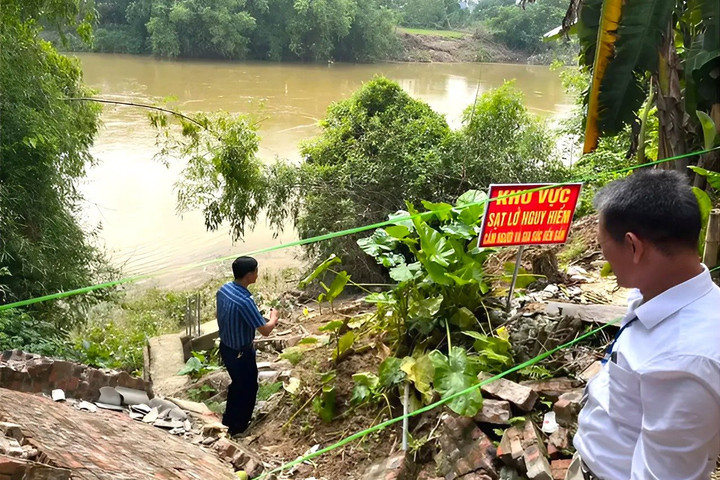 Thái Nguyên công bố tình huống khẩn cấp về sạt lở bờ sông Cầu