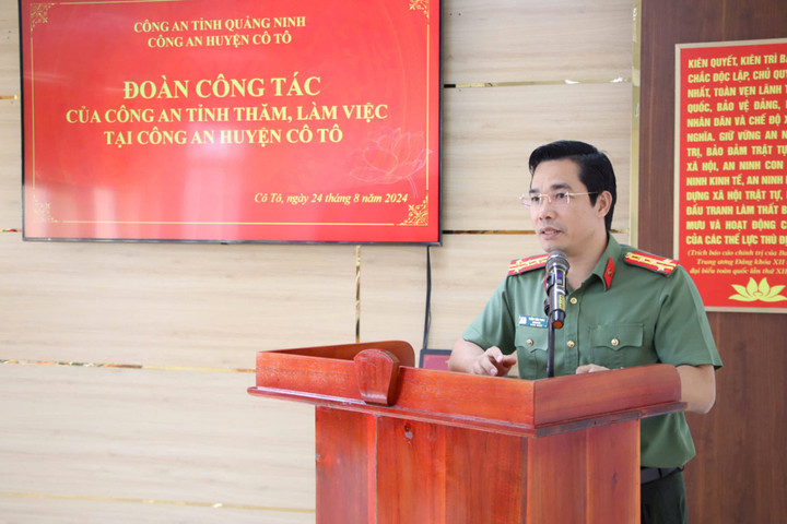 Quảng Ninh: Giám đốc Công an tỉnh làm việc với Công an huyện Cô Tô
