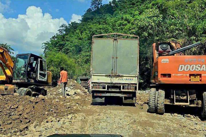 Tuyên Quang: Tiếp tục sạt lở tại Đèo Khau Lắc