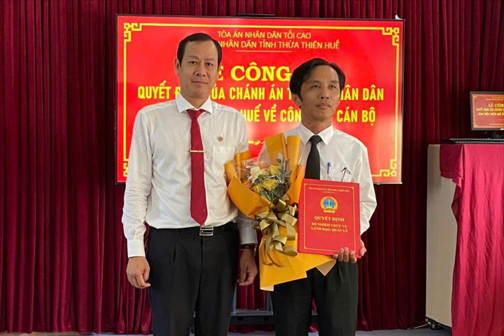 TAND tỉnh Thừa Thiên Huế bổ nhiệm Trưởng phòng Tổ chức cán bộ