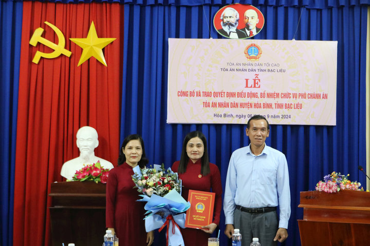 Bổ nhiệm chức vụ Phó Chánh án TAND huyện Hòa Bình