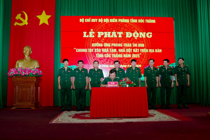 BĐBP Sóc Trăng: Phát động thi đua chung tay xóa nhà tạm, nhà dột nát năm 2025