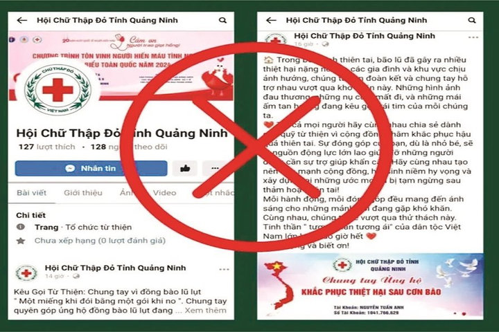 Cảnh báo lừa đảo kêu gọi quyên góp ủng hộ vùng bão tại Quảng Ninh