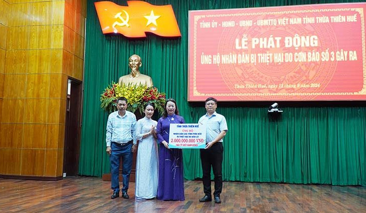 Thừa Thiên Huế: Hỗ trợ đồng bào Miền Bắc khắc phục hậu quả bão số 3