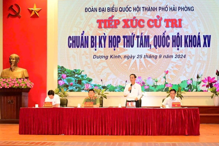 Đoàn ĐBQH TP. Hải Phòng tiếp xúc cử tri chuẩn bị Kỳ họp thứ 8