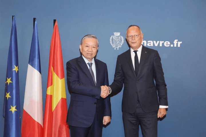 Tổng Bí thư, Chủ tịch nước Tô Lâm gặp làm việc với Thị trưởng thành phố Le Havre