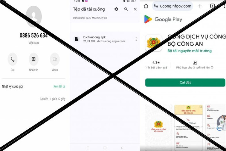Giả danh công an, lừa cài đặt định danh online hòng chiếm đoạt tài sản
