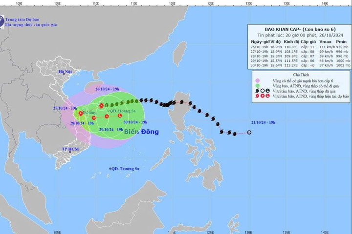 Bão số 6 cách bờ khoảng 290km, Đà Nẵng gấp rút hoàn tất di dời dân