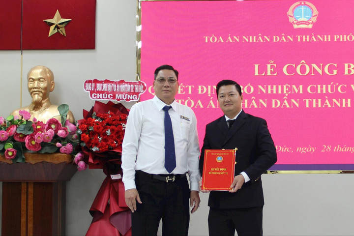 Bổ nhiệm chức vụ Phó Chánh án TAND TP. Thủ Đức