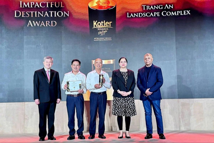 Quần thể danh thắng Tràng An được vinh danh là “Điểm đến có ảnh hưởng” tại giải Kotler Awards 2024